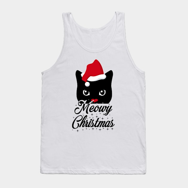 Meowy Christmas Tank Top by Cadus